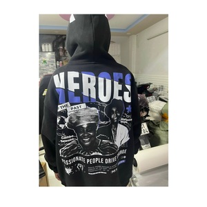 เสื้อยืดโอเวอร์ไซส์ผู้ชาย ผ้าฝ้ายพิมพ์ลายสกรีน แขนสั้น สไตล์สตรีท ผ้าถักน้ำหนัก 280 กรัม ระบายอากาศได้ดี - Product Image 1