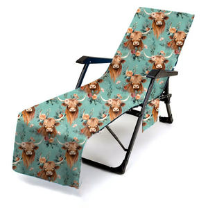 Khăn tắm ghế bãi biển/ bán buôn kiểu Tây, khăn tắm ghế hồ bơi, khăn phủ ghế dài có túi cho sân vườn ngoài trời - Product Image 6