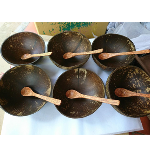 Tazón de cáscara de coco liso y pulido, ideal para exhibición de aperitivos o almacenamiento de cocina con atractivo orgánico - Product Image 5