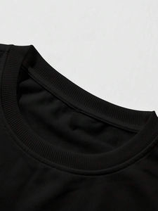 Ensemble de survêtement 2 pièces de haute qualité pour hommes pantalon évasé et t-shirt à col rond Logo personnalisé imprimé doux Poly Streetwear tenue 2025 - Product Image 5