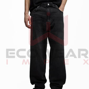 <b>Men</b> New Fashion Casual Street Wear <b>Jean</b> Pant Hot Sale Baggy Made in Pakistan Cheap Streetwear Pants Cotton Baggy - Product Image 2