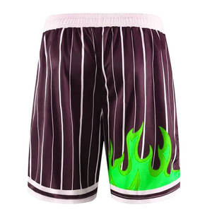 2025 Short de basket-ball avec logo personnalisé Short d'entraînement en maille de polyester respirant de grande taille à séchage rapide avec techniques imprimées - Product Image 2