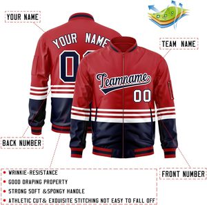 Vestes universitaires unisexe avec fermeture éclair et bordure côtelée Fourniture d'usine OEM Logo personnalisé inclus - Product Image 3