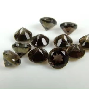 Calidad superior 100% Cuarzo ahumado natural Corte facetado redondo Suelto Genuino Calibrado Piedra preciosa Precio por quilate Venta al por mayor OEM a granel - Product Image 2