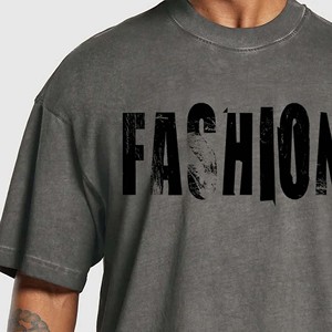 Camiseta de Gimnasio con Cuello Redondo de Diseño Personalizado OEM de Alta Calidad para Hombre, 100% Algodón, 220 Gramos de Peso de Tela, Manga Corta, Estilo Urbano - Product Image 3