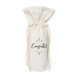 Congratulations on Your Purchase! Cotton Canvas Wine Bag - Product Image 1