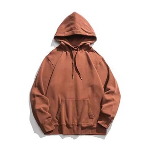 Sweat à capuche 300Gsm 100% coton Sweats à capuche personnalisés Sweatshirts Vêtements pour hommes Poids lourd Surdimensionné Streetwear Pullover Basics Hoodies - Product Image 4