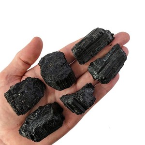 Piedra en bruto de turmalina negra al por mayor, piedras preciosas naturales, cristal en bruto de alta calidad, trozos de minerales, recuerdo hecho a mano - Product Image 5