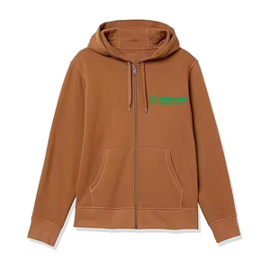Sweat à capuche zippé unisexe léger en polaire personnalisé OEM, chaud et doux pour le froid, anti-rétrécissement, avec impression de logo personnalisé, technique de teinture unie - Product Image 4