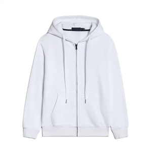 Personnalisé 500 gsm 100% coton tissu hommes sweats à capuche personnaliser blanc décontracté surdimensionné sweat à capuche impression broderie logo pour unisexe - Product Image 1