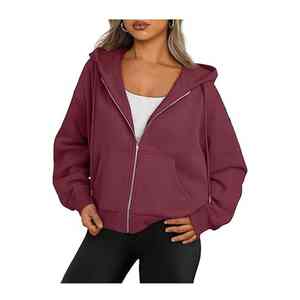 Sweat-shirt à capuche zippé intégral d'hiver, style hip-hop, personnalisable, respirant, séchage rapide, impression puff, poche intégrée – Meilleur prix - Product Image 4