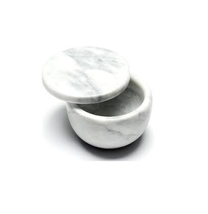 Marble Round Salt Bowl Black & <b>White</b> Color With Tray Medium Size Decorative <b>and</b> Dinnerware Bowl Handmade in Bulk - Product Image 6