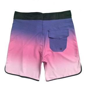 Short de bain de surf à taille élastique et à séchage rapide pour hommes Short de bain à motif solide avec short de plage - Product Image 2
