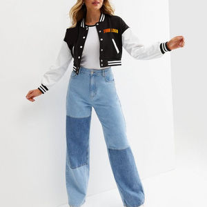 Venta al por mayor de alta calidad para mujer Varsity chaqueta de béisbol de gran tamaño bombardero chaqueta hecha a medida Letterman prendas de vestir exteriores señoras abrigo de invierno - Product Image 4