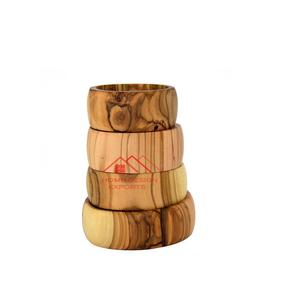 ห่วงใส่ผ้าเช็ดปากทำจากไม้ขัดเงามันของตกแต่งบ้านโรงแรม - Product Image 4