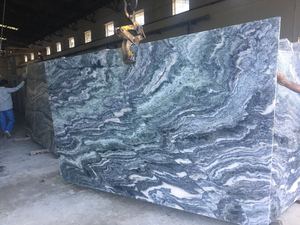 กระเบื้องปูพื้นและเคาน์เตอร์แบบแผ่นใหญ่ ดีไซน์ทันสมัย รุ่นซิโล วีบี โวลก้า บลู แคลไซต์ ขัดเงา สำหรับห้องครัว ห้องอาหาร โรงแรม และงานออกแบบกราฟิก - Product Image 2