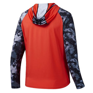 Sweat à capuche de pêche en fibre de bambou à motif de logo personnalisé UPF50 + UV doux séchage rapide Performance sweats à capuche de pêche pour hommes - Product Image 3