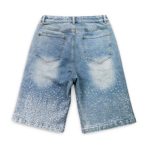 Pantalones Cortos de Mezclilla para Hombre, 100% Algodón, Estilo Vintage, Desgastado, Roto, con Parches, de Secado Rápido y Transpirable, de Alta Calidad, Gran Venta de Verano - Product Image 2