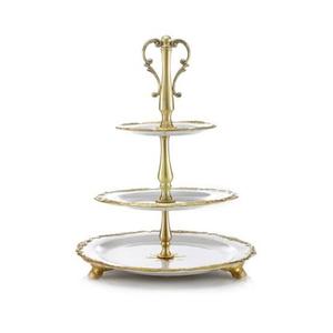 Top Trend Wedding Parties <b>Cake</b> <b>Server</b> Golden Finishing Stylish Stand In Rounded Shape Hotel Tableware Decoration Accessories - Product Image 2