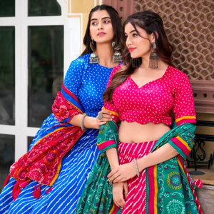 Nueva hermosa colección Tussar Silk Lehenga Choli para mujer hasta el suelo con estampado y trabajo de lámina - Product Image 1