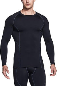 T-shirt de compression pour l'entraînement, coupe ajustée, performance athlétique, séchage rapide, contrôle de l'humidité, respirant, vêtements de sport, vente en gros - Product Image 6