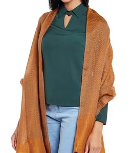 Wholesale Fashion Pashmina Yarn Dyed Kashmiri Women <b>Shawls</b> Chadar New Design 2026 <b>Knitted</b> Cashmere Winter <b>Shawls</b> for Woman - Product Image 2