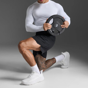 Custom <b>Men</b> Compression Shirt Long Sleeve Breathable Eco-Friendly Quick Dry Anti-UV Spandex/Polyester Fitness <b>Base</b> <b>Layer</b> - Product Image 5