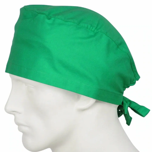 Gorros de fregado de algodón transpirable para personal médico y quirúrgico dental con corbata ajustable y cómodo uso durante todo el día - Product Image 1