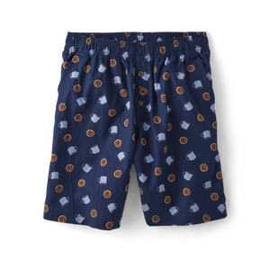 <b>PJ</b> Place <b>Mens</b> Doughnut Print Poplin Pajama <b>Shorts</b> Long Winter Christmas Pattern Casual Sleeveless Cotton Faux Three Button Fly - Product Image 4