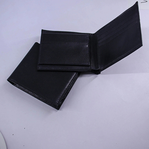 Handmade Genuine Leather Zipper <b>Wallet</b> Geometric Pattern Short Unisex Daily Use Brown - Product Image 4