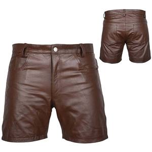 Pantalones cortos deportivos de cintura alta para hombre, pantalones cortos de cuero suave, hasta la rodilla, transpirables, impermeables, servicio OEM, estambre Digital - Product Image 2