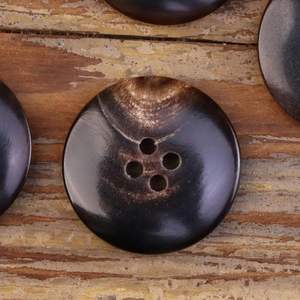 Boutons 10mm 15mm 20mm 23mm 25m 28mm Parfait pour Costume Chemises Manteau Couleur Ivoire Blanc Os À La Main Réel Véritable Bouton De Corne - Product Image 2