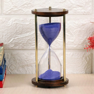 งานฝีมือ Calvin นาฬิกาทรายจับเวลานาฬิกาทรายจับเวลานาฬิกาทรายหลายสีทำจากไม้และทองเหลืองไวกิ้งเหมาะสำหรับการออกกำลังกาย - Product Image 6