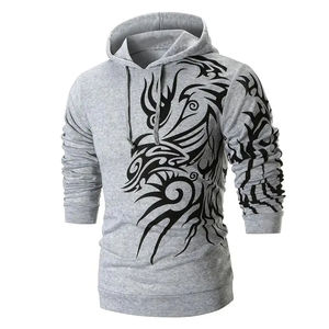 Sudaderas con capucha de gran tamaño para hombre, 100% de algodón, de manga larga, con estampado de letras - Product Image 1