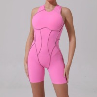 Mono de verano 2023 para mujer, de cintura alta, estilo hip hop, con cuello cuadrado, tirantes ajustables, ajuste ceñido, transpirable, largo completo
