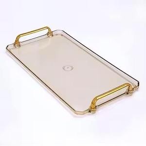 ถาดเสิร์ฟอาหารโลหะทรงสี่เหลี่ยมแบบกำหนดเองพร้อมลวดลายสลัก สำหรับใช้บนโต๊ะอาหารในโรงแรมหรือที่บ้าน ในราคาที่ดีที่สุด - Product Image 4