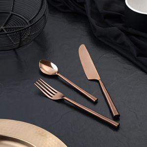 Juego de cubiertos de boda de acero inoxidable de oro rosa, vajilla de comedor de lujo que incluye tenedor, cuchara, cuchillo para Hotel, Catering, fiestas, eventos - Product Image 1
