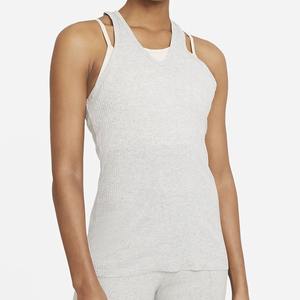 Fashionable Women's <b>Crop</b> Tank <b>Tops</b> <b>Sexy</b> Ribbed O-Neck Sleeveless Knitted Spandex/Cotton Eco-Friendly Breathable Quick Dry - Product Image 1