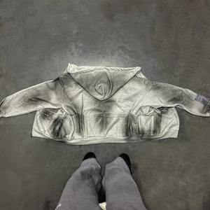 Customized <b>Rhinestone</b> <b>Hoodie</b> Oversized Streetwear Zip Up <b>Hoodie</b> With Kangaroo Pocket Hip Hop Bling <b>Hoodie</b> - Product Image 4