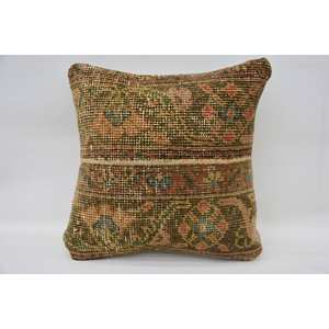 Multicolor Bohemian Wool <b>Pillow</b> 12x12 Inches Square Vintage Pattern Tufted Woven Portable for <b>Sofa</b> Bedding for Christmas - Product Image 1
