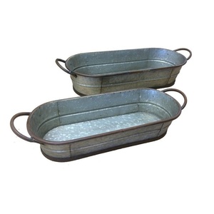 Lot de 3 jardinières de décoration de jardin et de maison en métal au design unique Look antique Centre de table de fête de mariage Top Selling Plant Decoar - Product Image 2