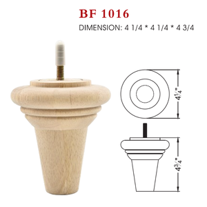 Pied de meuble décoratif en bois tourné, finition naturelle, bois massif, pour canapé, armoire, lit, vente en gros d'usine OEM - Product Image 6