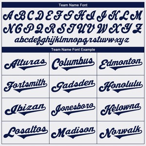 Camiseta de béisbol auténtica azul marino blanca personalizada modelo #1755 - Product Image 5