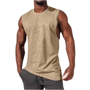Camisetas sin mangas de algodón de talla grande para hombre, camisas sin mangas de punto transpirables para ropa informal y entrenamientos de gimnasio, camisetas sin mangas para hombre - Product Image 5