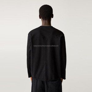 เสื้อยืดผ้าฝ้าย100% 245 GSM แขนสั้นสำหรับผู้ชายเสื้อยืดทรงกล่องสีดำโอเวอร์ไซส์ผ้าคอตตอนเสื้อยืดเข้ารูปแบบบ็อกซี่ - Product Image 5