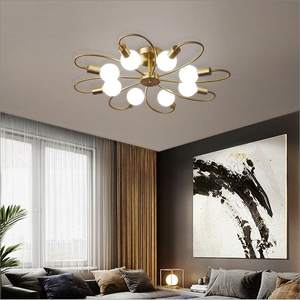 Lampe Cieling ou lampes de restaurant de salon et hôtels lumières de chambre dorées décor à la maison - Product Image 5