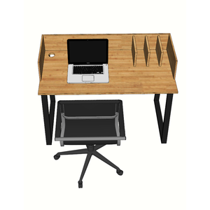 BFBLV008-Escritorio de Bambú de Diseño Minimalista con Estantería 1.2m X 60cm X 75cm - Product Image 2