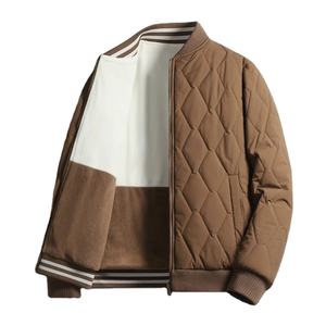 Manteau d'hiver matelassé solide de haute qualité pour hommes hauts célèbres étiquette veste chaude et épaisse à col montant vêtements décontractés pour couples - Product Image 1