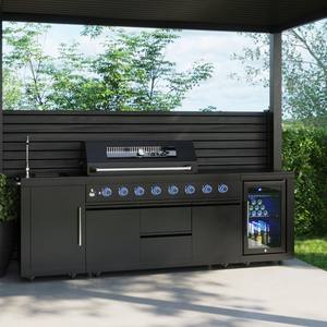 Meubles de cuisine extérieure complets : Barbecues à gaz, ensembles de cuisine extérieurs haute brillance, armoires de base avec plaque de cuisson - Product Image 3