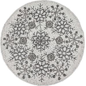 Heavy Duty Made in Polyester Bead <b>Placemat</b> With <b>Black</b> Leaf Design Kitchen Ware Product Dining Table Decorative Mat for Home - Product Image 1